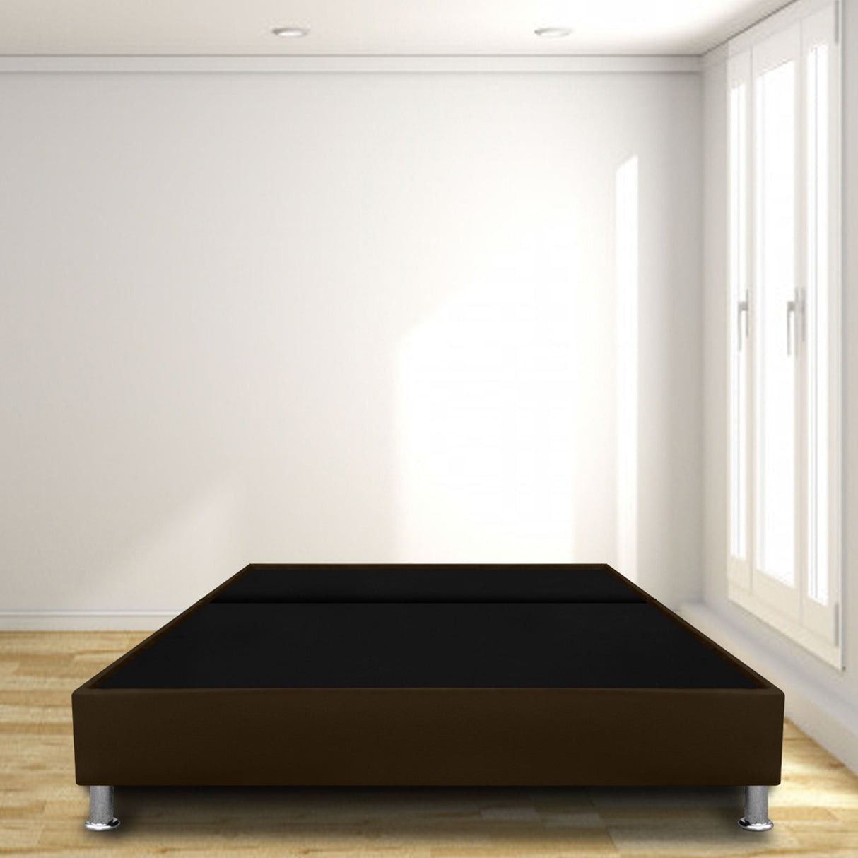 Base Cama Dividida Cafe 120x30Cm Para Cochón Semidoble 120 X 190 Cm Con Pestaña - CAMAS | Bylmo