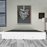 Base Cama Blanco 100x40Cm Para Cochón Sencillo 100 X 190 Cm Con Cajones - CAMAS | Bylmo