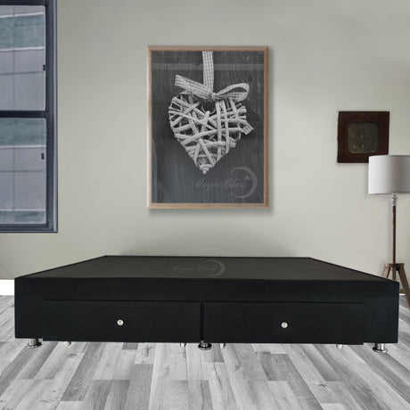 Base Cama Negro 100x40Cm Para Cochón Sencillo 100 X 190 Cm Con Cajones - CAMAS | Bylmo