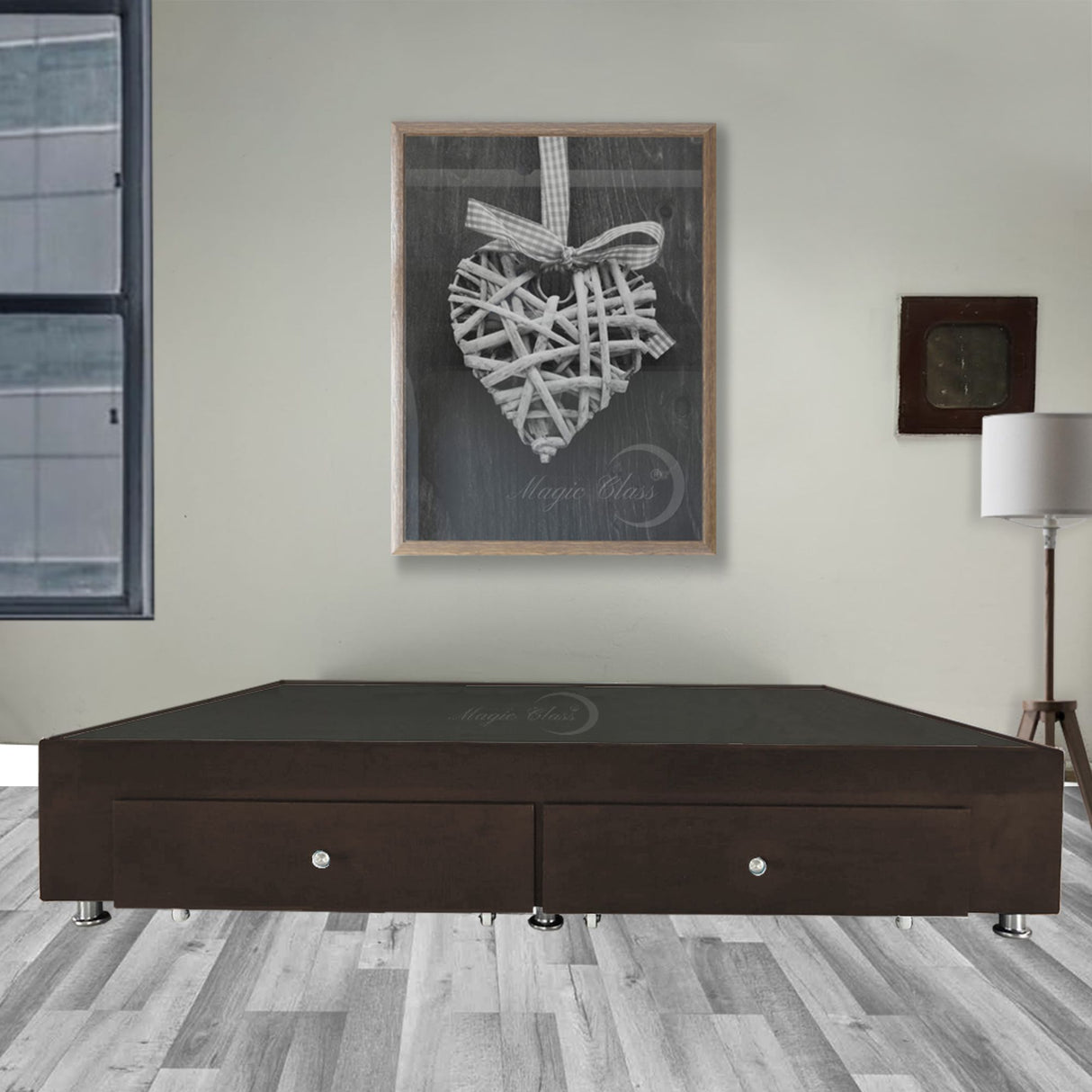 Base Cama Cafe 140x40Cm Para Cochón Doble 140 X 190 Cm Con Cajones - CAMAS | Bylmo