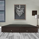 Base Cama Cafe 140x40Cm Para Cochón Doble 140 X 190 Cm Con Cajones - CAMAS | Bylmo