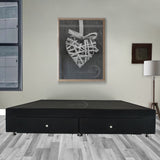 Base Cama Negro 140x40Cm Para Cochón Doble 140 X 190 Cm Con Cajones - CAMAS | Bylmo