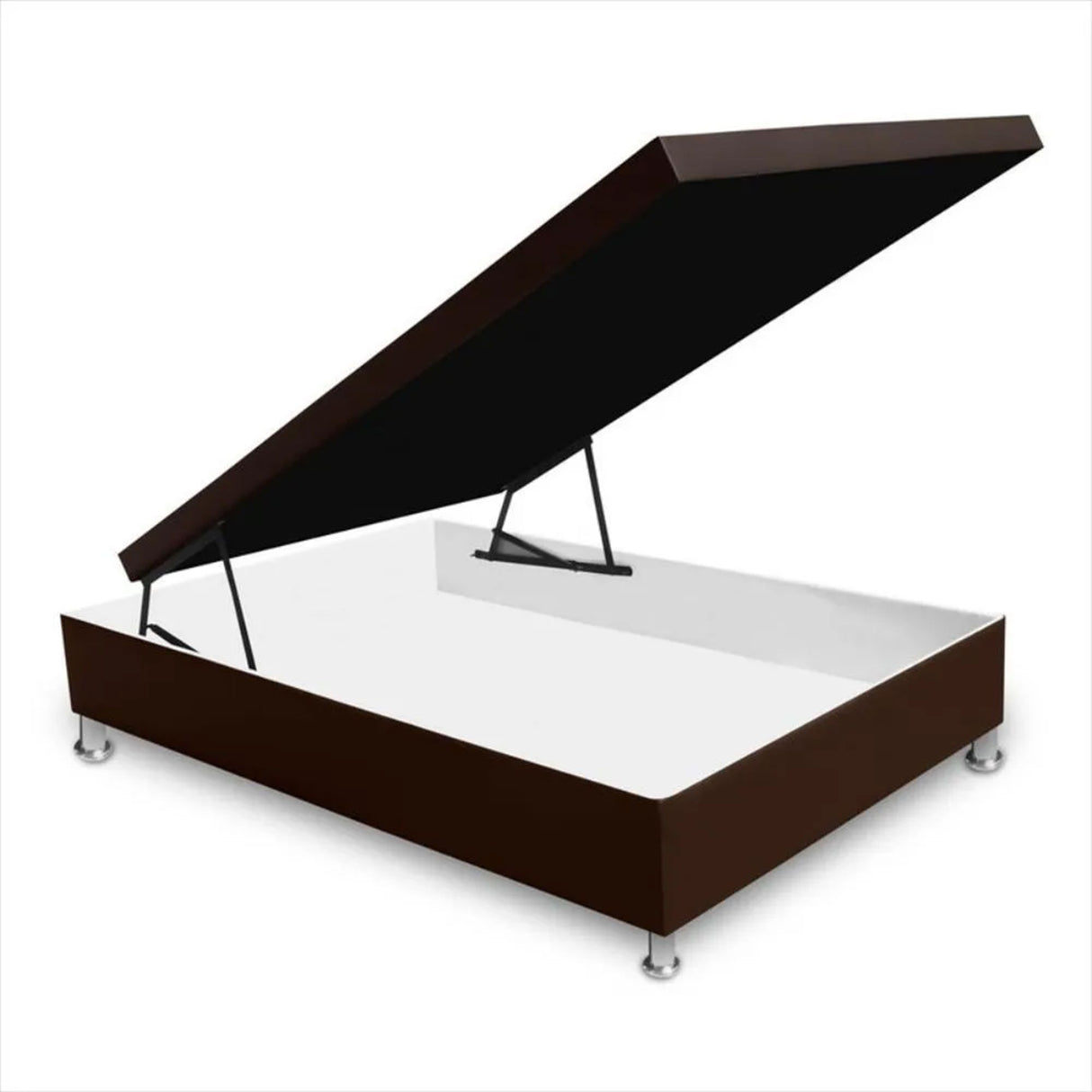 Cama Baúl Cafe 100x43Cm Para Cochón Sencillo 100 X 190 Cm de Apertura Vertical - CAMAS | Bylmo