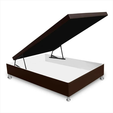 Cama Baúl Cafe 100x43Cm Para Cochón Sencillo 100 X 190 Cm de Apertura Vertical - CAMAS | Bylmo