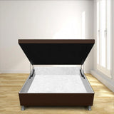Cama Baúl Cafe 120x43Cm Para Cochón Semidoble 120 X 190 Cm de Apertura Vertical - CAMAS | Bylmo