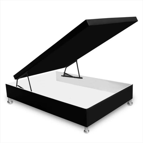 Cama Baúl Negro 140x40Cm Para Cochón Doble 140 X 190 Cm de Apertura Vertical - CAMAS | Bylmo