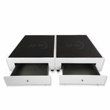 Base Cama Dividida Blanco 120x40Cm Para Cochón Dividida Semidoble 120 X 190 Cm Con Cajones - CAMAS | Bylmo