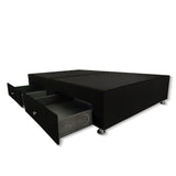 Base Cama Dividida Negro 120x40Cm Para Cochón Dividida Semidoble 120 X 190 Cm Con Cajones - CAMAS | Bylmo