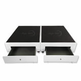 Base Cama Dividida Blanco 140x40Cm Para Cochón Dividida Doble 140 X 190 Cm Con Cajones - CAMAS | Bylmo