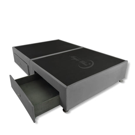 Base Cama Dividida Gris 140x40Cm Para Cochón Dividida Doble 140 X 190 Cm Con Cajones - CAMAS | Bylmo