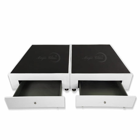 Base Cama Dividida Blanco 200x40Cm Para Cochón Dividida King 200 X 200 Cm Con Cajones - CAMAS | Bylmo