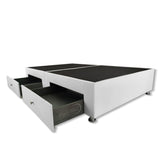 Base Cama Dividida Blanco 200x40Cm Para Cochón Dividida King 200 X 200 Cm Con Cajones - CAMAS | Bylmo