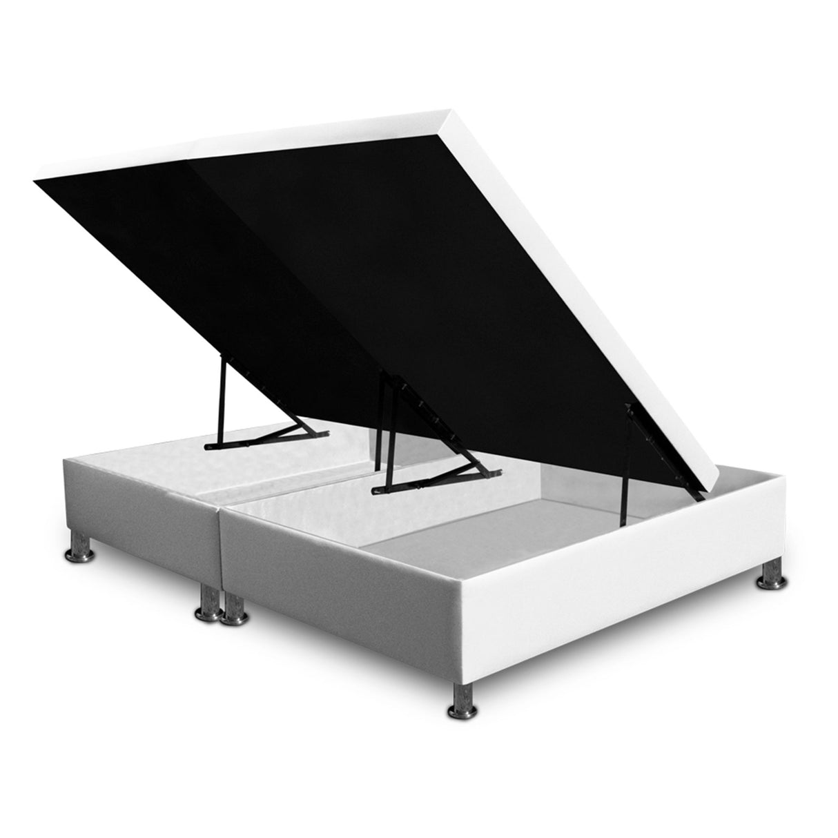 Cama Baúl Blanco 140x43Cm Para Cochón Doble 140 X 190 Cm Dividida - CAMAS | Bylmo