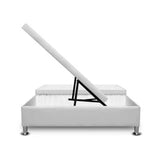Cama Baúl Blanco 140x43Cm Para Cochón Doble 140 X 190 Cm Dividida - CAMAS | Bylmo