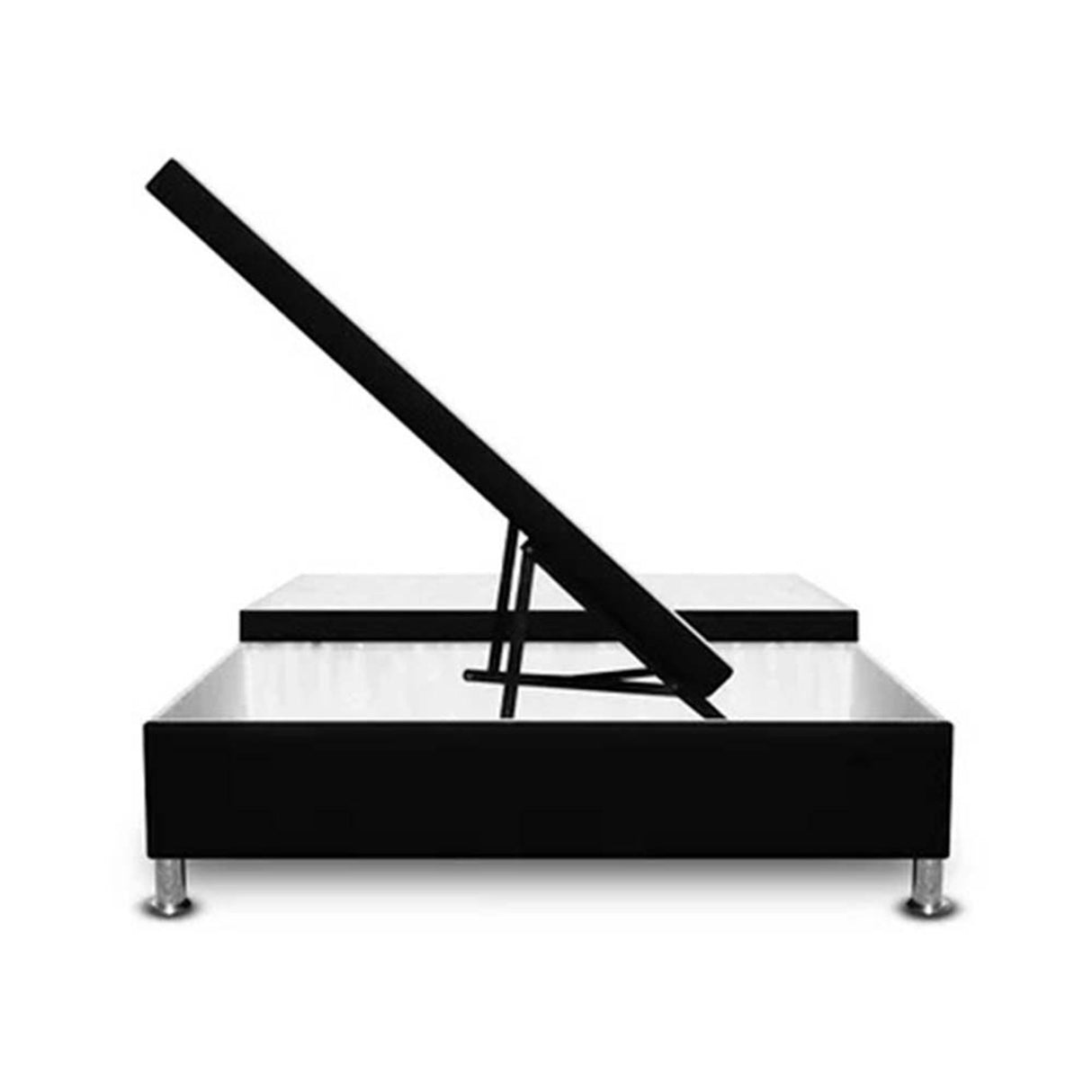 Cama Baúl Negro 160x43Cm Para Cochón Queen 160 X 190 Cm Dividida - CAMAS | Bylmo