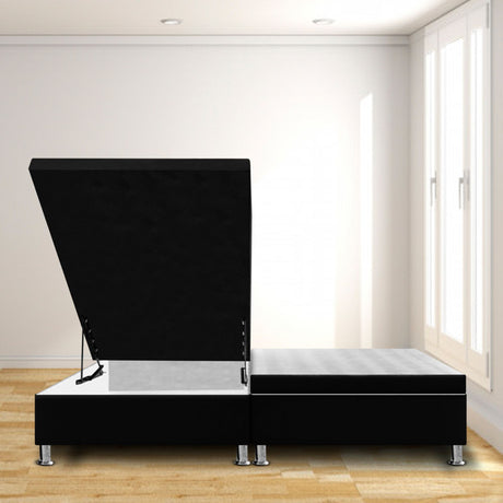 Cama Baúl Negro 200x43Cm Para Cochón King 200 X 200 Cm Dividida - CAMAS | Bylmo