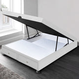 Cama Baúl Blanco 90x43Cm Para Cochón Sencillo 90 X 190 Cm con Cajones - CAMAS | Bylmo