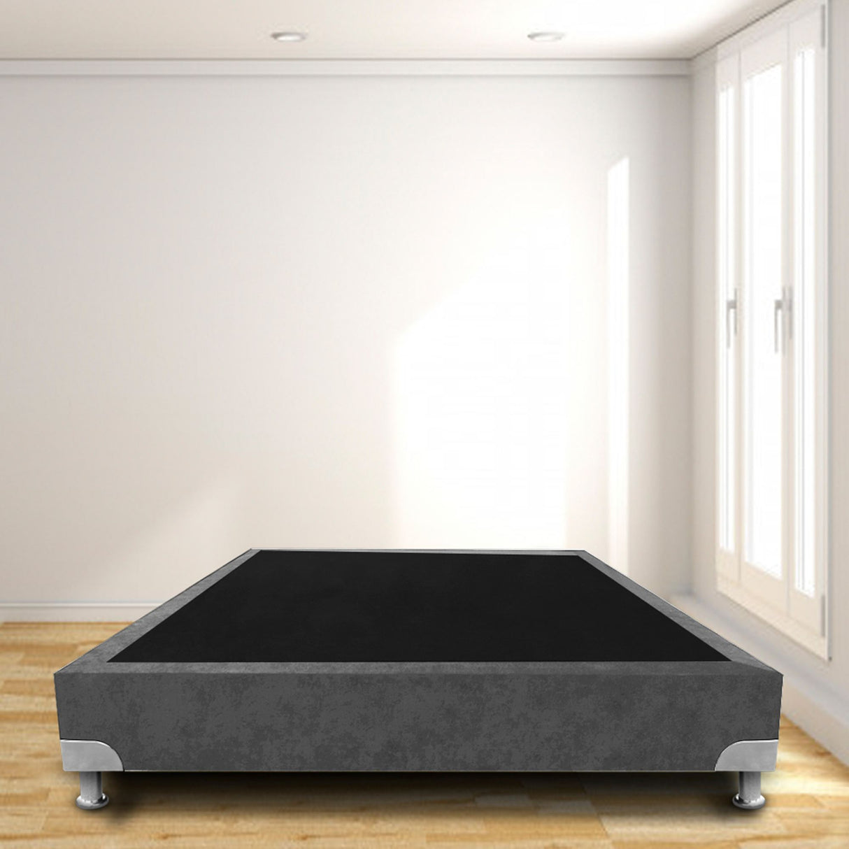 Base Cama Boston Gris 100x30Cm Para Cochón Sencillo 100 X 190 Cm - CAMAS | Bylmo