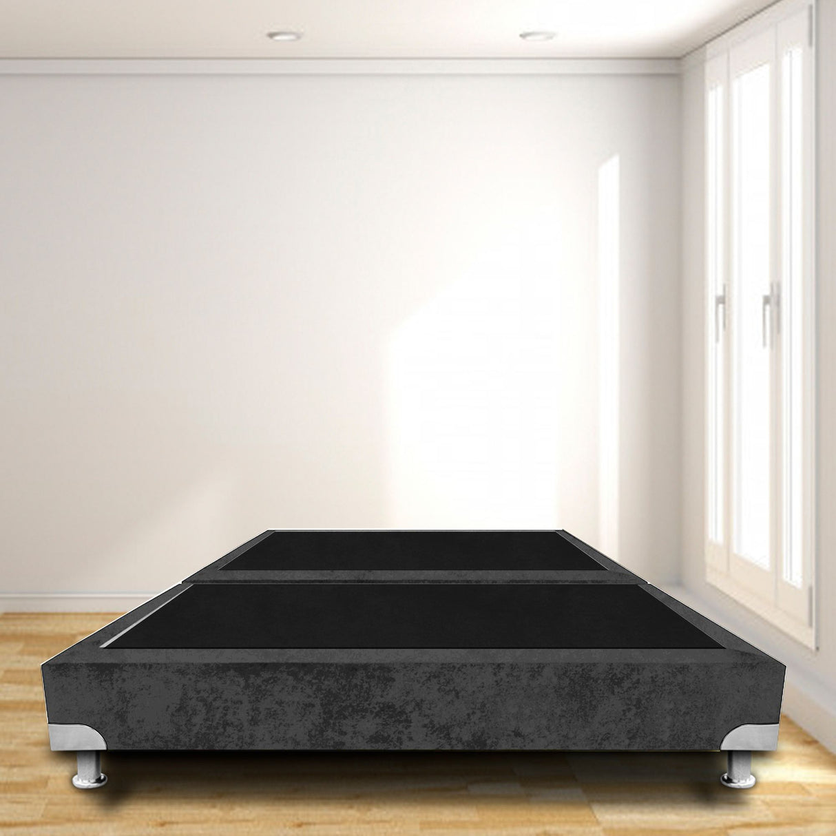 Base Cama Dividida Boston Gris 120x30Cm Para Cochón Semidoble 120 X 190 Cm - CAMAS | Bylmo