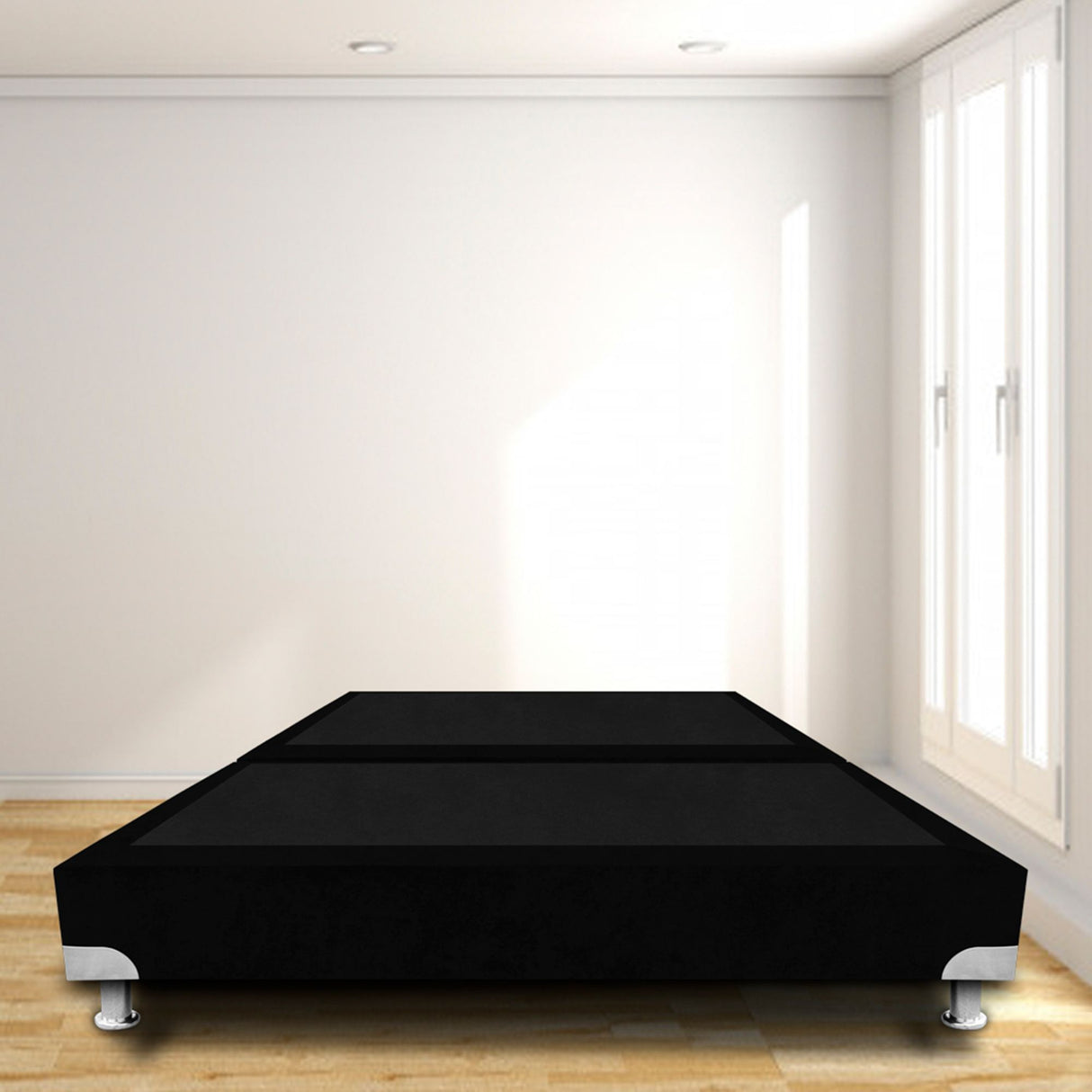 Base Cama Dividida Boston Negro 140x30Cm Para Cochón Doble 140 X 190 Cm - CAMAS | Bylmo
