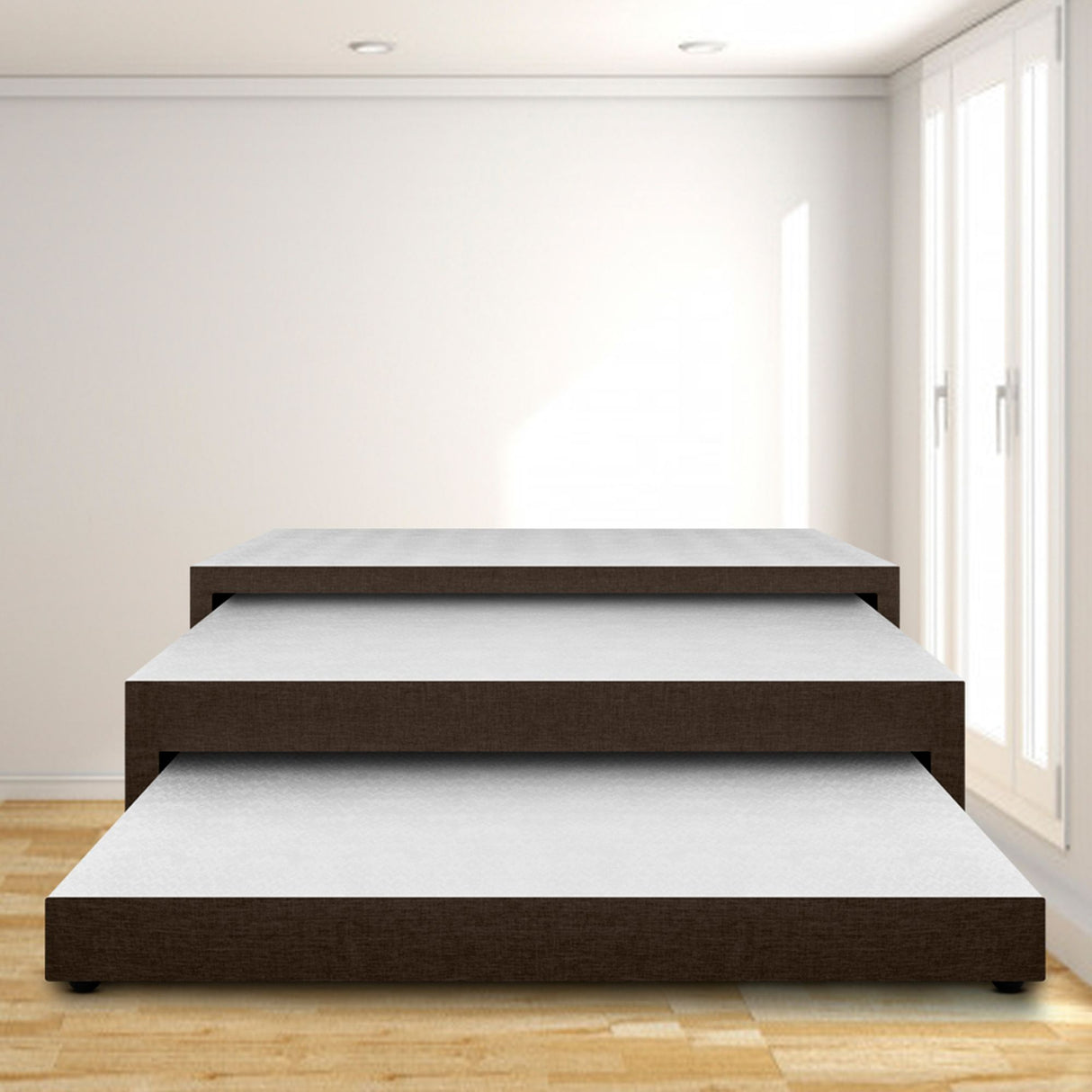 Cama Nido Cafe 140x60Cm Para Cochón Doble 140 X 190 Cm De Tres Niveles - CAMAS | Bylmo