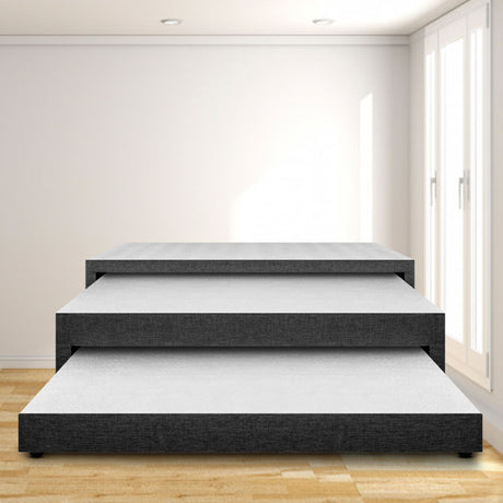 Cama Nido Gris 140x60Cm Para Cochón Doble 140 X 190 Cm De Tres Niveles - CAMAS | Bylmo