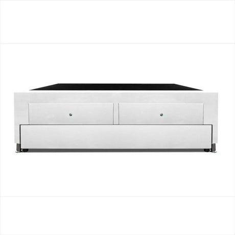 Cama Nido Blanco 120x60Cm Para Cochón Semidoble 120 X 190 Cm Con Baúl y Cajones - CAMAS | Bylmo