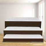 Cama Nido Dividida Cafe 90x68Cm Para Cochón Sencillo 90 X 190 Cm De Tres Niveles con Colchón Superior Incorporado - CAMAS | Bylmo