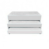 Cama Nido Dividida Blanco 100x68Cm Para Cochón Sencillo 100 X 190 Cm De Tres Niveles con Colchón Superior Incorporado - CAMAS | Bylmo