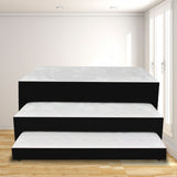 Cama Nido Dividida Negro 100x68Cm Para Cochón Sencillo 100 X 190 Cm De Tres Niveles con Colchón Superior Incorporado - CAMAS | Bylmo