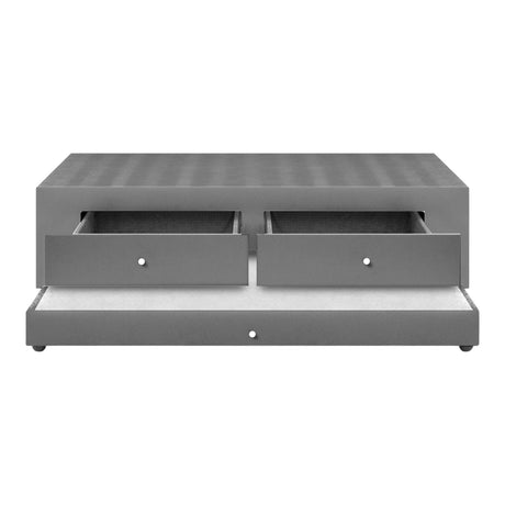 Cama Nido Duplex Gris 100x60Cm Para Cochón Sencillo 100 X 190 Cm Con Cajones - CAMAS | Bylmo