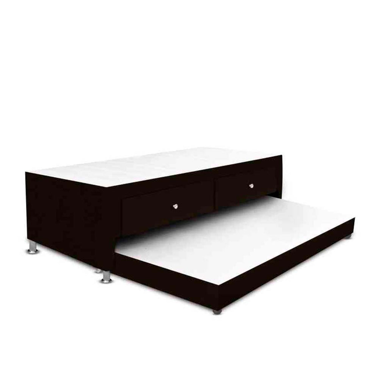 Cama Nido Duplex Cafe 100x60Cm Para Cochón Sencillo 100 X 190 Cm con Cajones y Colchones Incorporados - CAMAS | Bylmo