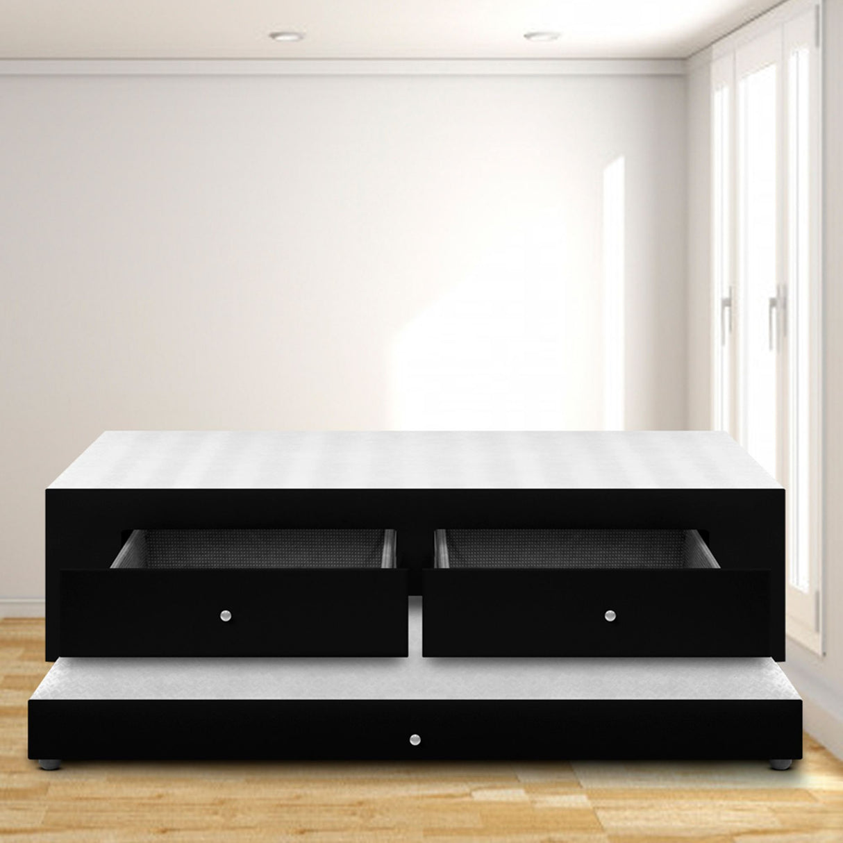 Cama Nido Duplex Negro 100x60Cm Para Cochón Sencillo 100 X 190 Cm con Cajones y Colchones Incorporados - CAMAS | Bylmo