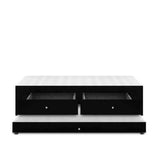 Cama Nido Duplex Negro 140x60Cm Para Cochón Doble 140 X 190 Cm con Cajones y Colchones Incorporados - CAMAS | Bylmo