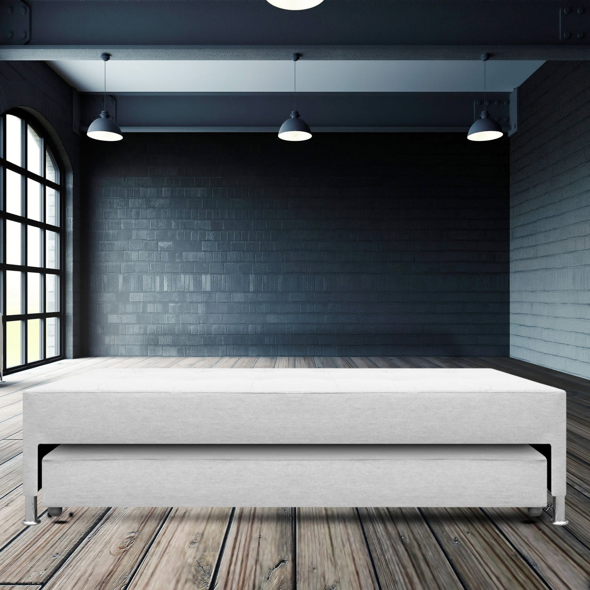 Cama Nido Duplex Jafar Blanco 100x48Cm Para Cochón Sencillo 100 X 190 Cm con Colchones Incorporados - CAMAS | Bylmo