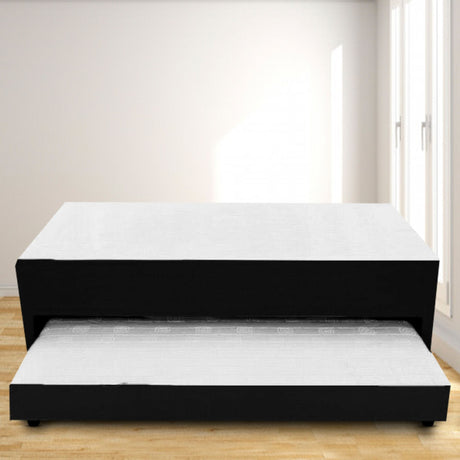 Cama Nido Duplex Negro 100x48Cm Para Cochón Sencillo 100 X 190 Cm con Colchones Incorporados - CAMAS | Bylmo