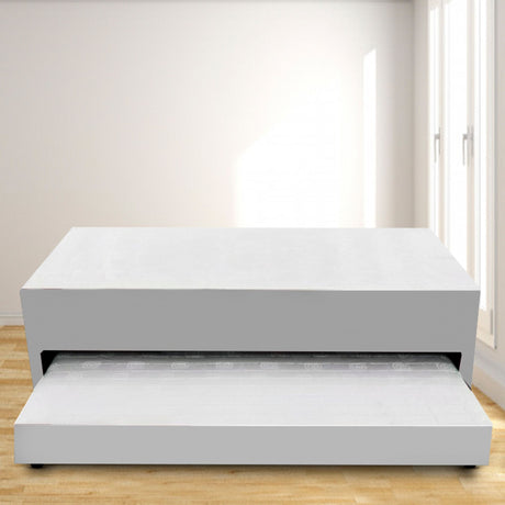 Cama Nido Duplex Blanco 120x48Cm Para Cochón Semidoble 120 X 190 Cm con Colchones Incorporados - CAMAS | Bylmo