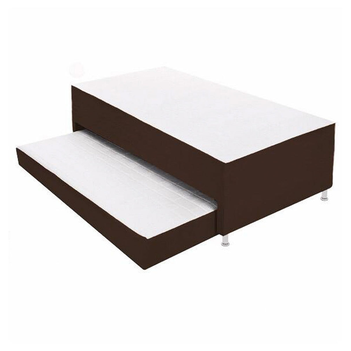 Cama Nido Duplex Cafe 120x48Cm Para Cochón Semidoble 120 X 190 Cm con Colchones Incorporados - CAMAS | Bylmo