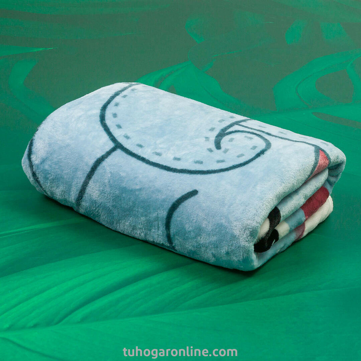 Cobija Zoo Blanco y Fucsia 150x200cm Elefante Y Luna Extrasuave - COBIJAS Y MANTAS | Bylmo