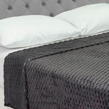 Cobija Texture Gris Oscuro 180x200cm Fondo Entero Extrasuave - COBIJAS Y MANTAS | Bylmo