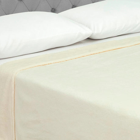 Cobija Piel de Durazno Beige 180x200cm Fondo Entero Extrasuave - COBIJAS Y MANTAS | Bylmo
