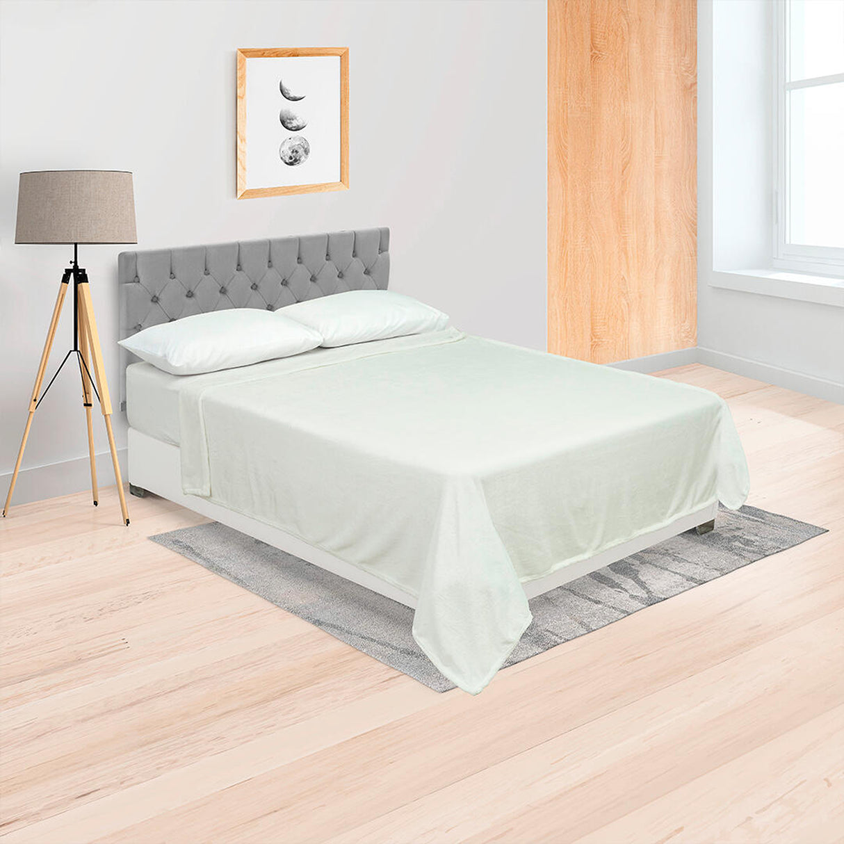 Cobija Piel de Durazno Blanco 180x200cm Fondo Entero Extrasuave - COBIJAS Y MANTAS | Bylmo