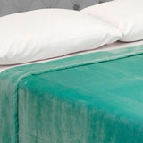 Cobija Piel de Durazno Verde 180x200cm Fondo Entero Extrasuave - COBIJAS Y MANTAS | Bylmo