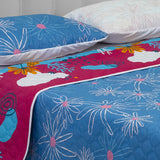 Cubrelecho Termosellado Fucsia 140x190cm Doble Faz de Oceano - TENDIDOS Y CUBRELECHOS | Bylmo