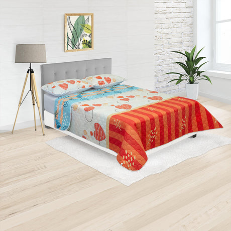 Cubrelecho Termosellado Azul 140x190cm Doble Faz de Oceano - TENDIDOS Y CUBRELECHOS | Bylmo