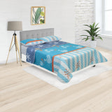 Cubrelecho Termosellado Azul 140x190cm Doble Faz de Corazones - TENDIDOS Y CUBRELECHOS | Bylmo