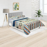 Cubrelecho Termosellado Blanco Hueso 140x190cm Doble Faz de Hexagonos - TENDIDOS Y CUBRELECHOS | Bylmo