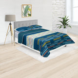 Cubrelecho Termosellado Verde Menta 140x190cm Doble Faz de Triangulos - TENDIDOS Y CUBRELECHOS | Bylmo
