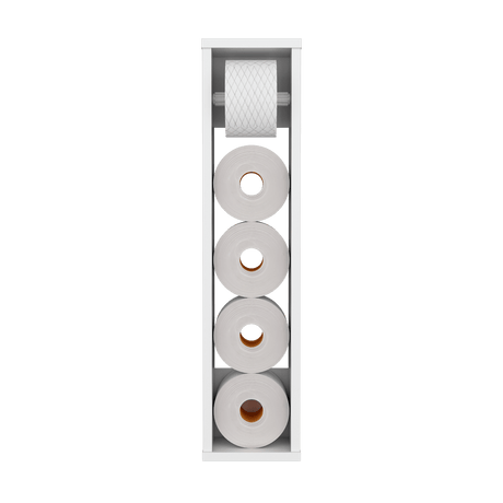 Organizador de Papel Higiénico Bali Blanco 16.6x71cm Flotante con Porta Rollo - OTROS MUEBLES PARA BANHO | Bylmo