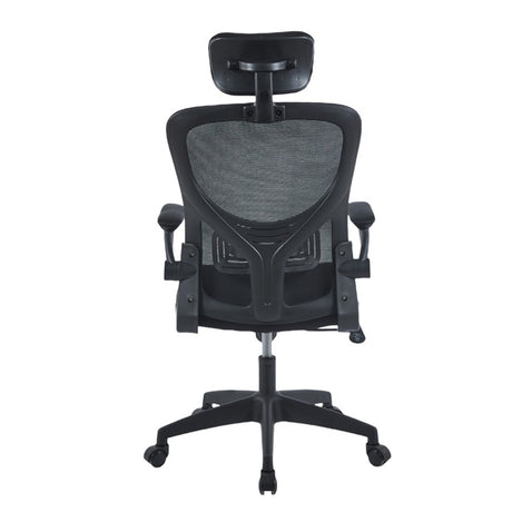 Silla Gerencial Celestial Negro 48x91cm con Apoya Brazos - SILLAS DE OFICINA | Bylmo